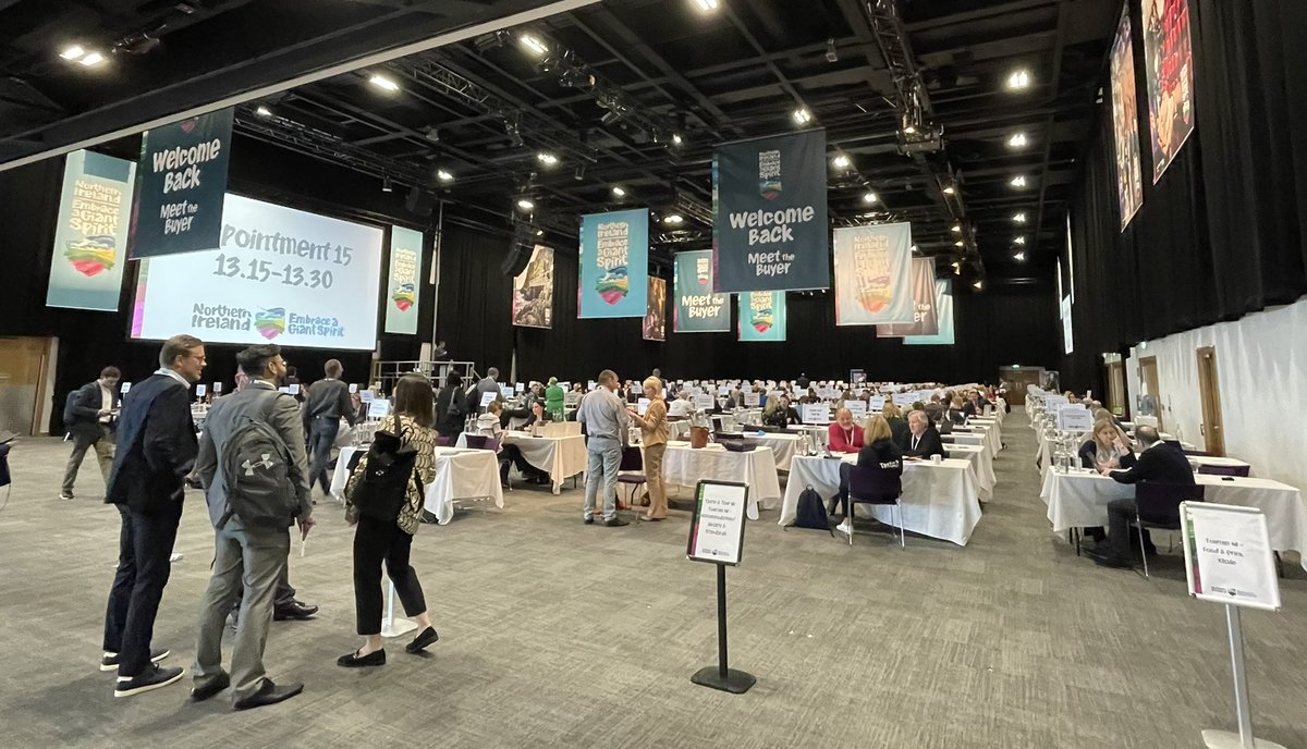 DanaJWelch1's tweet photo. Exciting to be back at #meetthebuyer workshop in Belfast. Joined by a great group of US tour operators. A real buzz around the place with 1 to 1 appointments and contracting future business. https://t.co/3HAuQjT4Ht