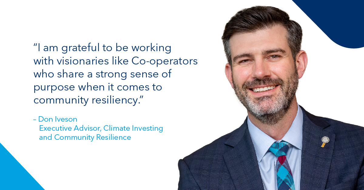 _Cooperators's tweet photo. Meet our new Executive Advisor for Climate Investing &amp; Community Resilience, the former #YEG Mayor @doniveson We’ll be working together to build a space for #ClimateAdaptation investments in Canada, part of our efforts to build #resilient communities. https://t.co/cXU9NgtI6v https://t.co/4x61SPMOU4