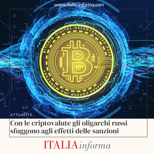 ItaliaInforma2's tweet image. Le #criptomonete stanno depotenziando l’effetto delle #sanzioni consentendo agli #oligarchirussi di continuare ad operare nell’anonimato. 
Leggi cosa sta accadendo 
👇
tinyurl.com/criptovalute-s…

#Italiainforma #guerraucraina #sanzionirussia #criptovalute