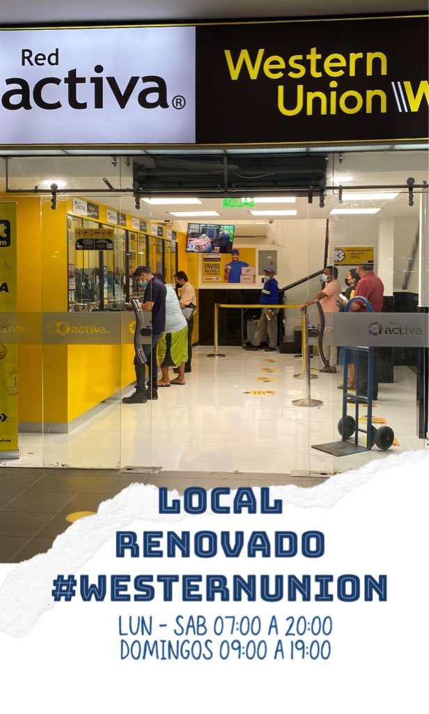 ccterminalgye's tweet photo. #WesternUnion renovó sus instalaciones para la comodidad de los usuarios que nos visitan. Estamos mejorando para ti! 🛍 #CCTerminal #AquiHayDeTodo @TerminalGye https://t.co/QpiFf6SE5F