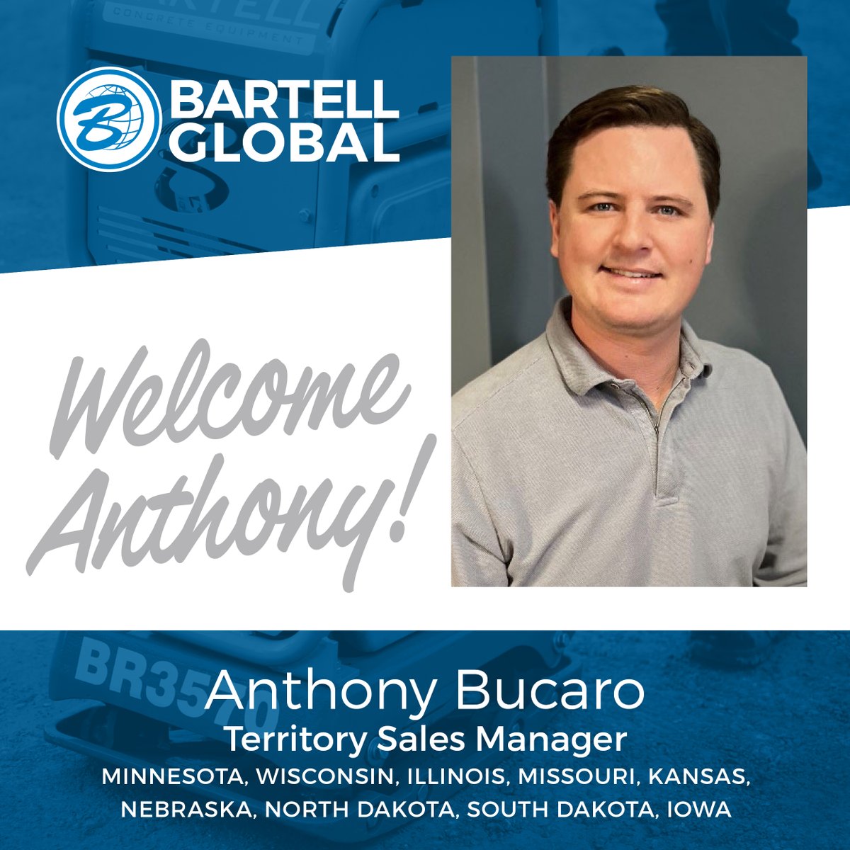 Welcome Anthony Bucaro!  Anthony is our New Territory 3 Sales Manager, supporting our partners in the Mid-West. We look forward to him joining our fantastic team of professionals!