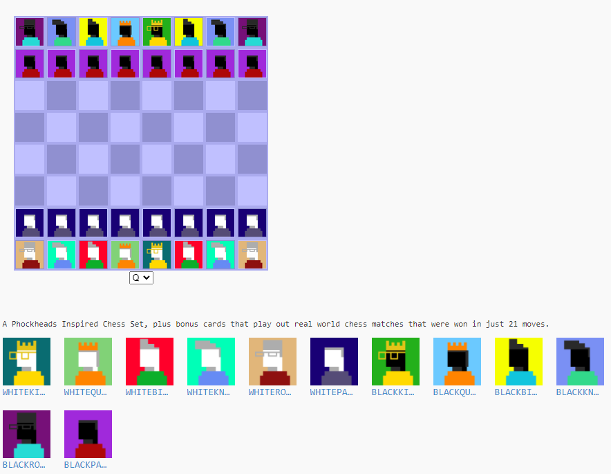 phockheads's tweet photo. #PHOCKCHESS will begin distributing to early grail card holders on the 1st April๐
A @Phockheads series by @PepePeddler & 1st NFT Chess Set on bitcoin that you can play ๐๐คฏ
32 Piece Set + PLAY token for 0.001 btc for early grail holders
Get the Grail - https://t.co/5QBjezvFMR https://t.co/dZtT2ohW9x