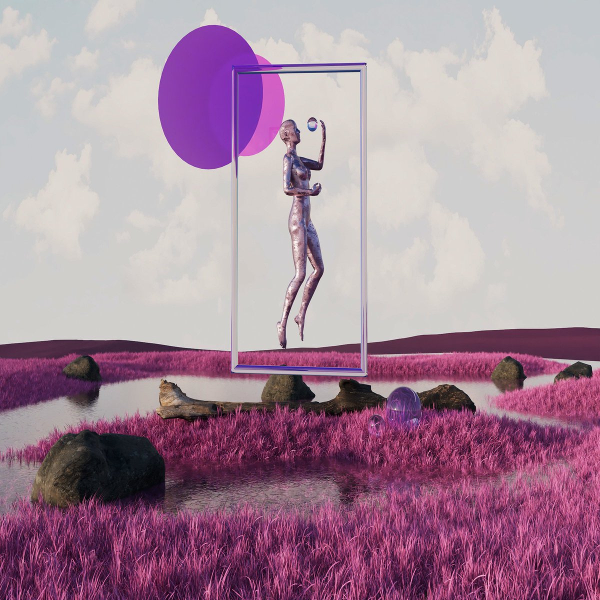 Begyyat's tweet photo. "Placidity" 
Excited to show you my most recent artwork♥️ hope you like it.
#NFT #NFTartwork #Solana https://t.co/5cVT14wKjH