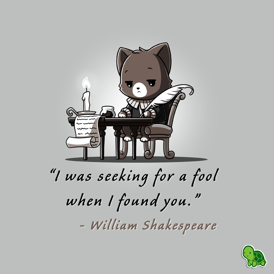 TeeTurtleHQ's tweet image. Why waste your breath insulting people when The Feline Bard can do it for you? 🎭 Let the Shakespeare cat trash talk your enemies in this ameowzing t-shirt. $12 for today only!
_____________________
#cat #sarcastic #shakespeare #shakespearequotes #theatre #classicliterature