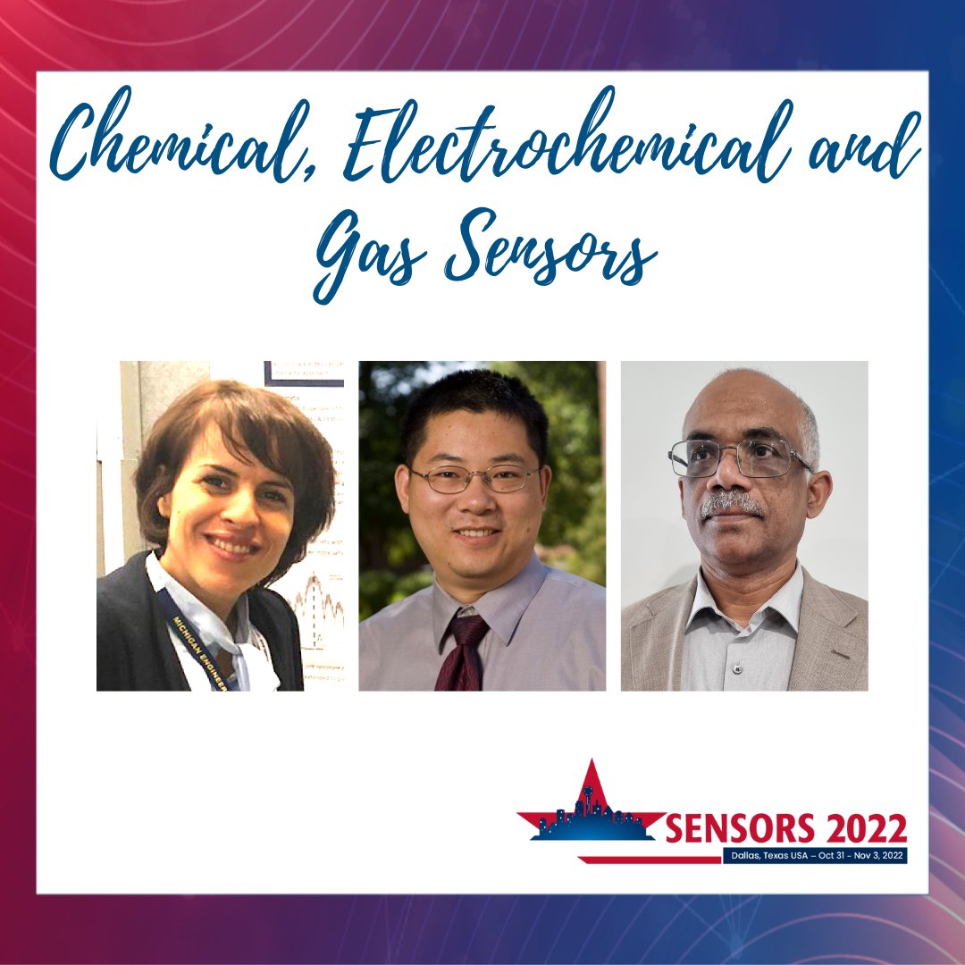 IEEESENSORS's tweet photo. We are happy to introduce the SENSORS '22 Co-Track Chairs for Track 3: Chemical, Electrochemical &amp; Gas Sensors: Xiaoshan Zhu, D. M. G. Preethichandra &amp; @HamidaHallil.

We can't wait to see you in Dallas for IEEE SENSORS 2022, 30 October - 2 November!

#SENSORS2022 #IEEE #flagship https://t.co/odGNkKB4q8