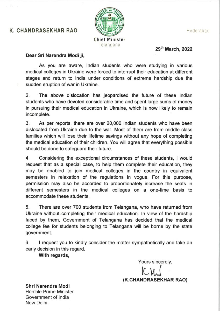 Telangana CMO tweet media