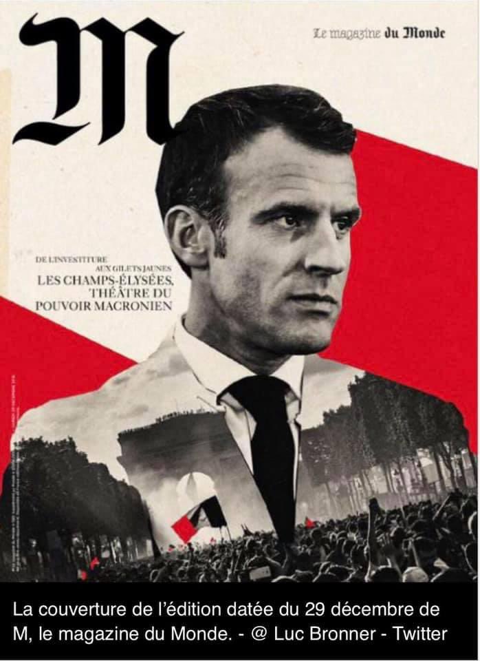 bembelly's tweet photo. ♟C’est dans le #bilan de Macron
Je vous repose là, cette belle #UNE by @LeMonde_M 29.12.2018. Un fait… #GiletsJaunes #Acte19 #France2019 https://t.co/1OS20ZYIN7
