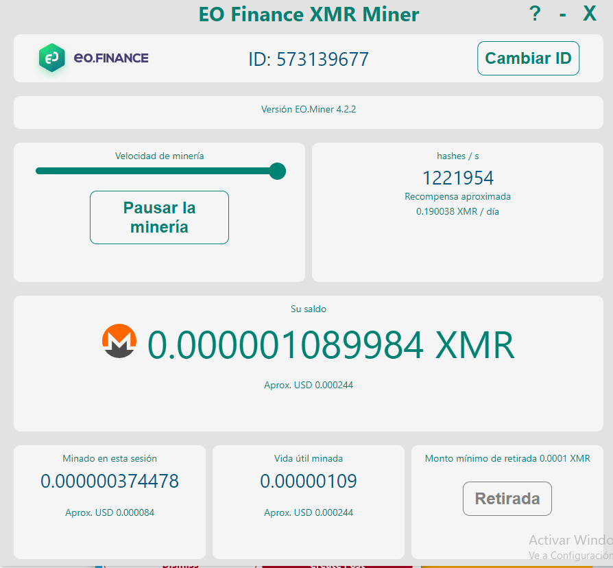 CriticalBitcoin's tweet image. Join EoMiner to Earn Free Crypto! 
Web mining without any investment: 
The speed really blows up on the desktop version, look at my damn hashes.
Also nice 2-levels referral program.
Dope.
miner.eo.finance/?r_id=573139677 #mining #crypto #earn #monero #EoMiner