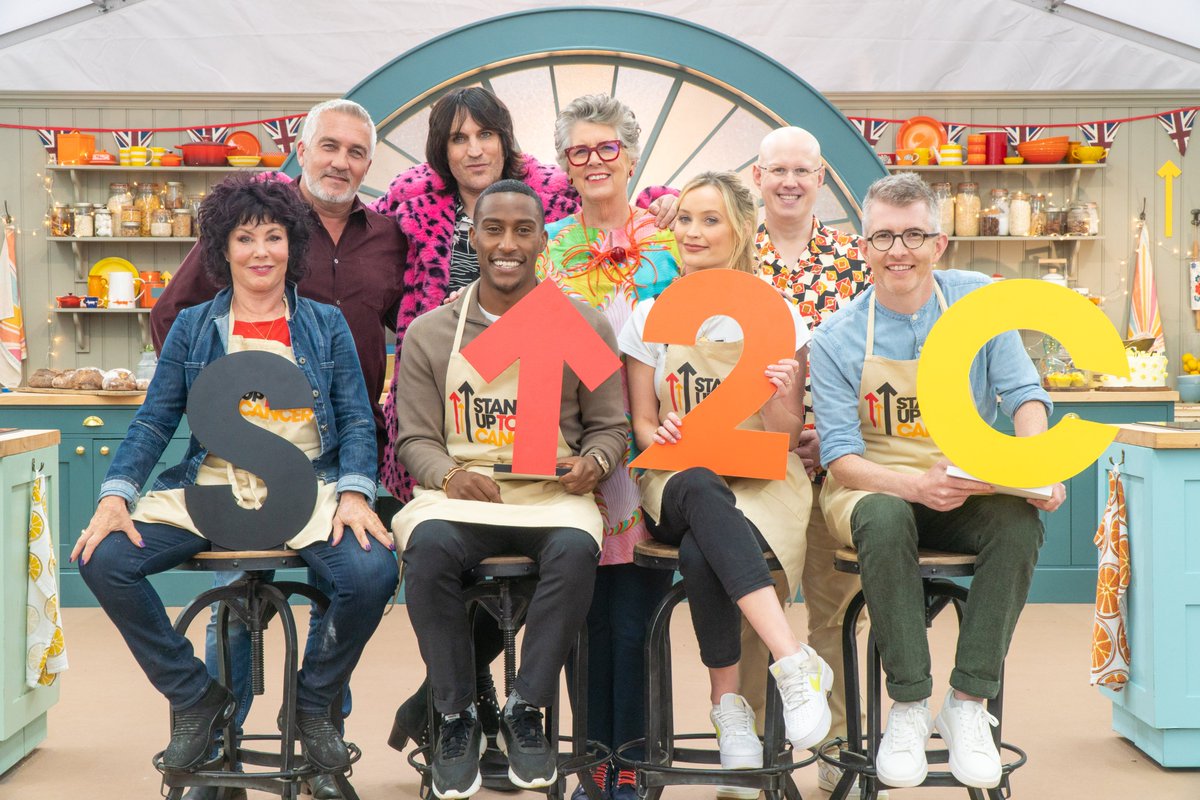 SU2CUK's tweet photo. Do this week’s celebs have what it bakes to be crowned Star Baker? 🍰 Find out tonight on The Great #StandUpToCancer Bake off on @Channel4 at 8pm!
@BritishBakeOff #GBBO https://t.co/t2KLFUppLB