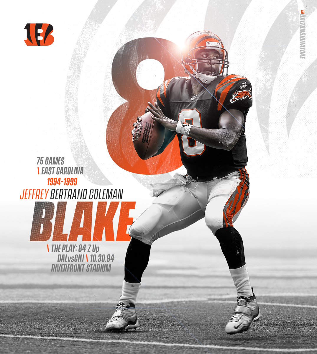 DaltonSignature's tweet photo. @Bengals Who had this @Bengals jersey?
#JeffBlake 🐅 https://t.co/EgOwYTRduB