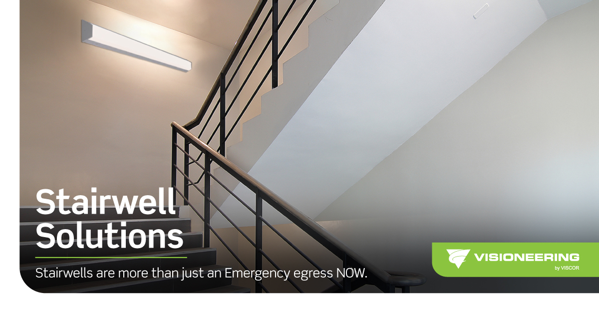 As the workforce starts to return to work, stairwells are an important part of providing safe travel for employees and guests.
Visioneering offers DLC listed stairwell luminaries featuring low profile lighting designed to save energy and provide optimum illumination. https://t.co/uf6JIuOyfj