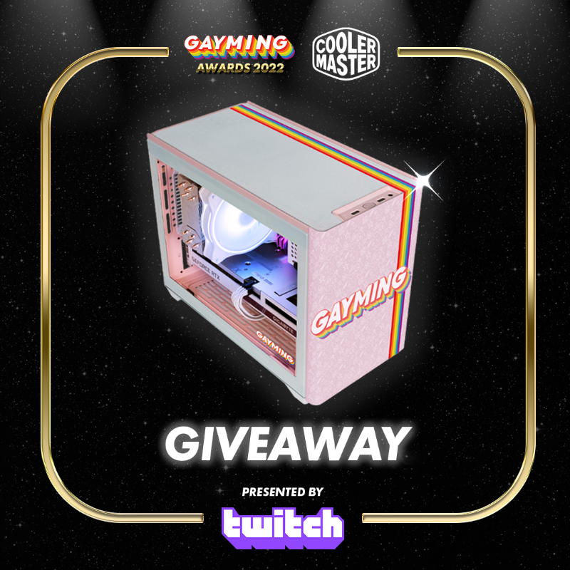 gaymingmag's tweet photo. 🎁 WIN with @CoolerMaster and the #GaymingAwards 🎁

Get your hands on this custom Gayming PC, packed with power and ready to game all night! ✨

Enter now for your chance to win: https://t.co/fC2K42vEr8