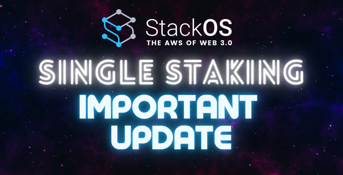 StackAI_xyz's tweet image. 🚨#StackOS PSA🚨

StackOS Single Token Staking program will be ending on March 30th.

Unstake and claim all your $STACK rewards soon on governance.stackos.io

All resources from there will now be used for the #NodeNFT program 🚀

✅ Article: tinyurl.com/2vhspm69