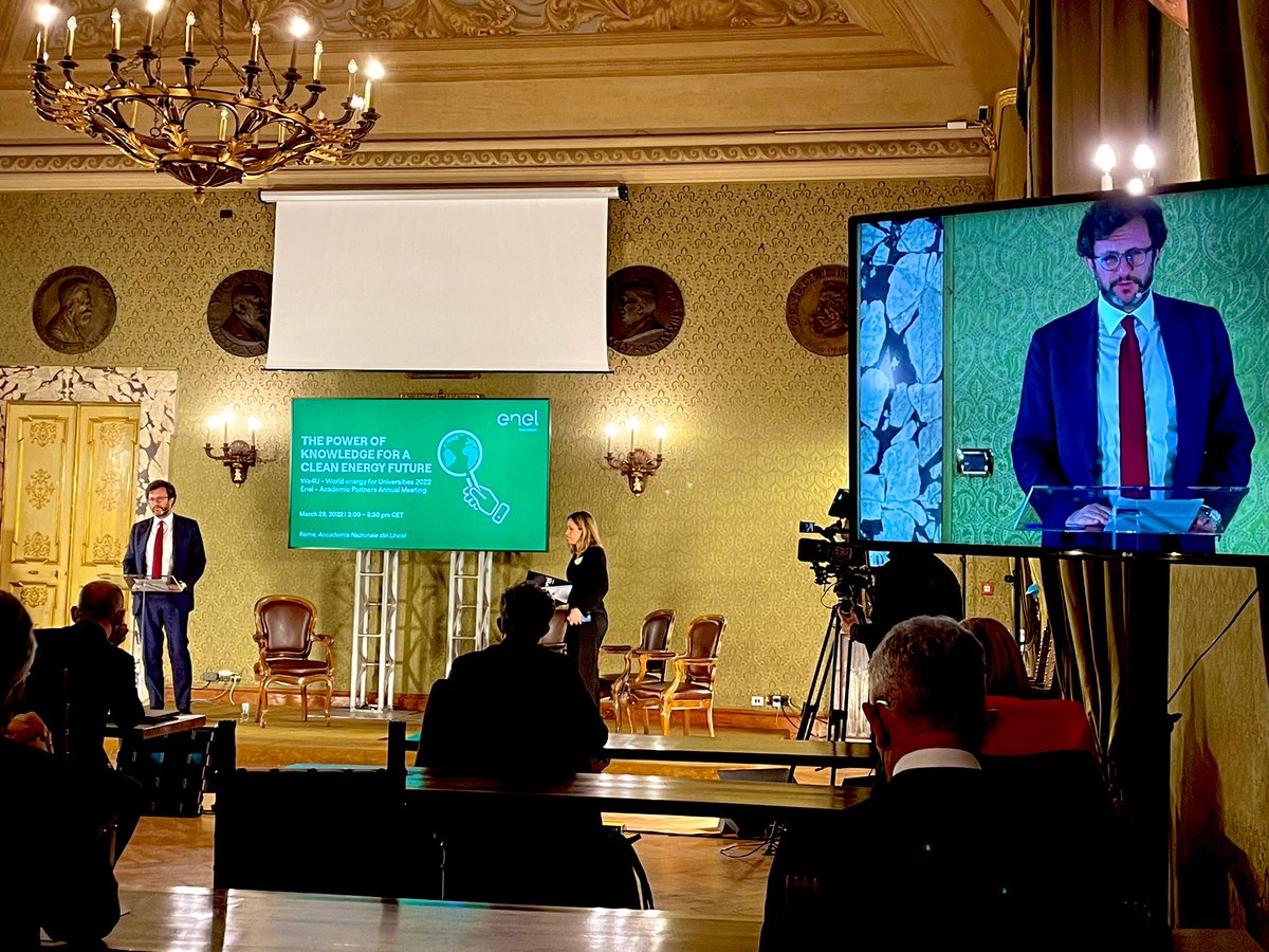 duartej's tweet photo. Final remarks of @EnelGroup Chairman and president of scientific board of @EnelFoundation Michele Crisostomo: “We need to work on the grids to make renewables efficient and to allow customers to become heroes of the energy transition” #EnelFoundation #We4U https://t.co/3VhE1qiotO