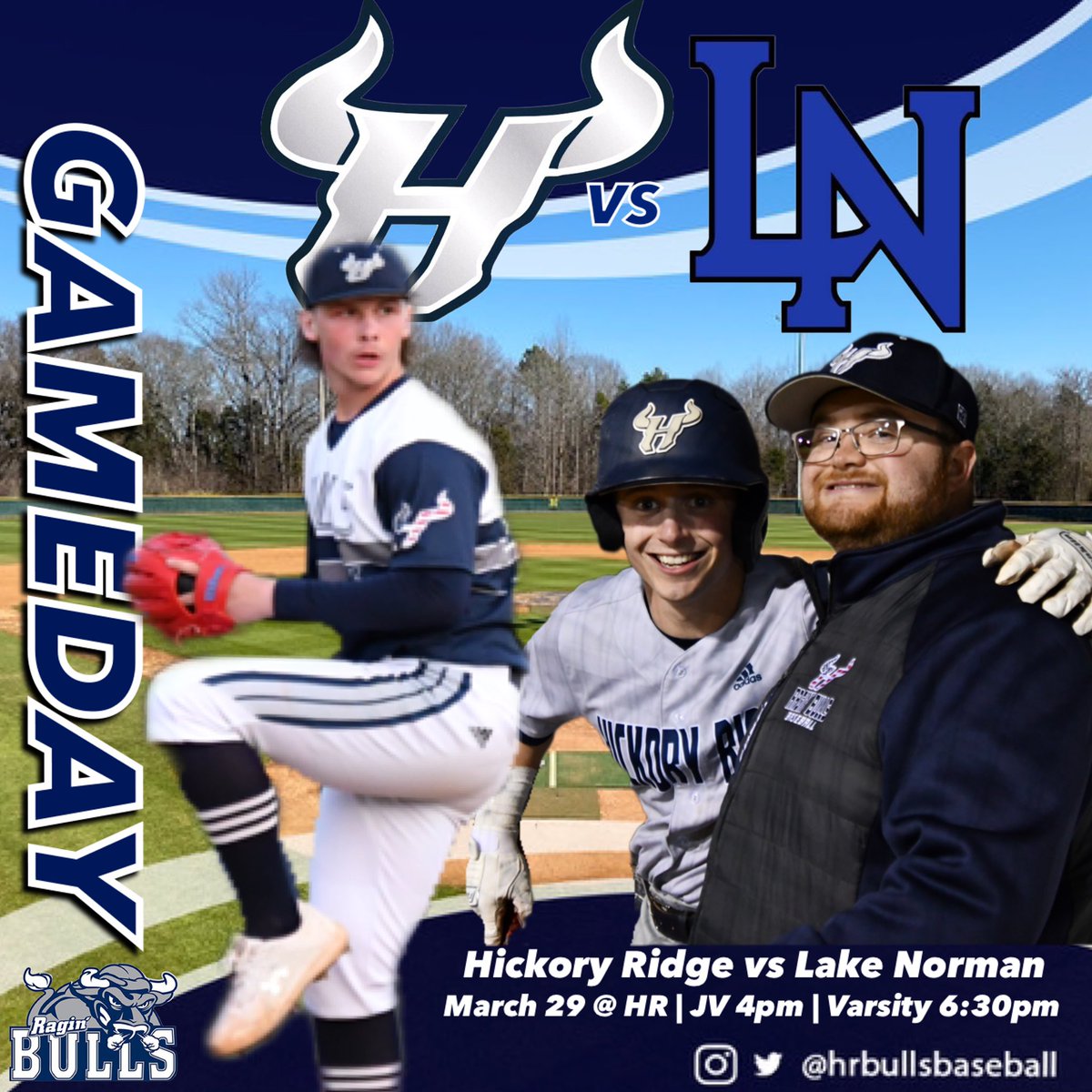 IT’S A CONFERENCE GAME DAY‼️

🆚 @LNHS_Athletics 
⏰ 4:00p.m. JV/6:30p.m. Varsity
📍 Hickory Ridge High School
⚾️ 8-2
#️⃣ HornsUp 🤘🏼