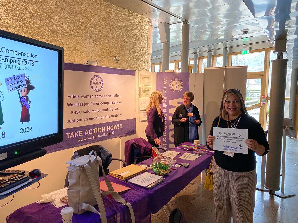 kaukabstewart's tweet photo. Signing the pledge of support for @ScottishWaspi @WASPI_2018 fair and fast compensation for 1950s women. #waspicampaign2018 #fairandfastsolution https://t.co/XjaIPv5Bb6