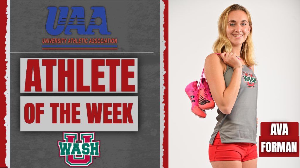 WASHUBears's tweet photo. 🚨UAA Athletes of the Week! 🚨

- Zi’Onay Walker (@WASHU_XCTF) 

- Ava Forman (@WASHU_XCTF) 

- Drew Sidamon-Eristoff (@WASHU_XCTF) 

- Kirsten Drabek (@WASHUSoftball) 

#LetsGoWashU https://t.co/NIogu6ASxX