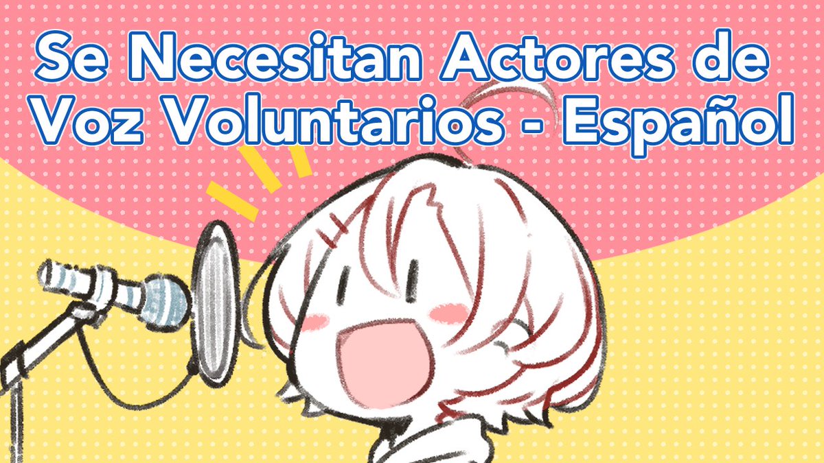 animatorsupport's tweet photo. Actualmente estamos buscando actores de voz voluntarios para interpretar los papeles de Ryoko y Sugawara en nuestro canal en español. Estos roles están destinados a hablantes nativos de español y la fecha límite es el 31 de marzo de 2022. 
https://t.co/c6HAKUJCXI https://t.co/MUfeP3BfrK