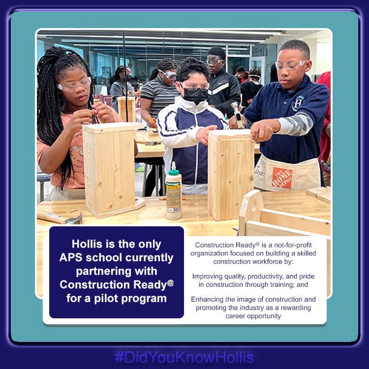 Hollis Innovation Academy (@apsholliscrew) on Twitter photo #DidYouKnowHollis is the only APS school currently partnering with Construction Ready for a pilot program?
#BecomingTheNext <a href="/ConstrucReady/">Construction Ready</a> #DidYouKnowHollis is the only APS school currently partnering with Construction Ready for a pilot program?
#BecomingTheNext <a href="/ConstrucReady/">Construction Ready</a>