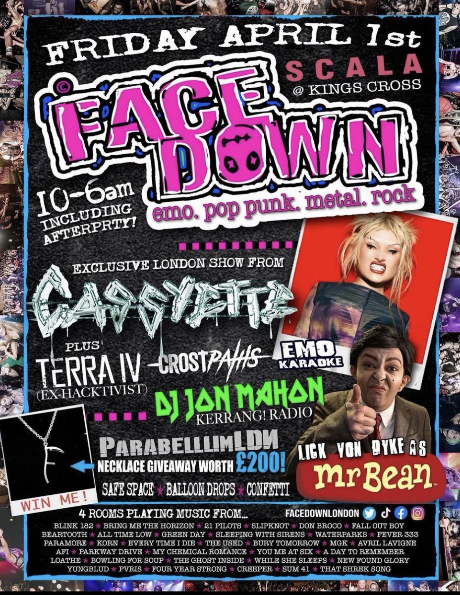 facedownlondon's tweet photo. This Friday!
@Cassyette hits up the main stage!

🎫 
https://t.co/PiT11fUFM0 https://t.co/UahvNAAyRu