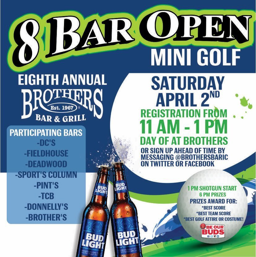 THIS SATURDAY! The 8 Bar Open is back again!