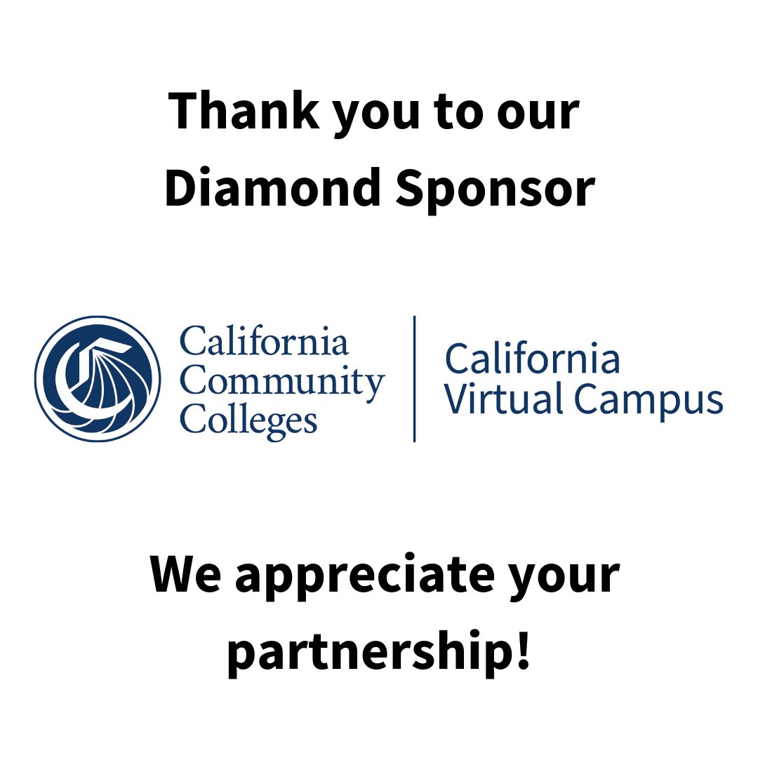 Thank you to our Diamond Sponsor, CCC California Virtual Campus! We appreciate your partnership!
cvc.edu/about-the-oei/

Have you registered to attend OTC 22 in Long Beach, CA, June 29th - July 1st? Register today! onlineteachingconference.org
#CVCOEI #OTC22 #highered #edtech #LBC