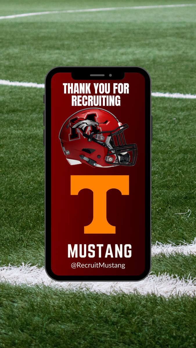 Thank you to <a href="/ColemanMinnis/">Coleman Minnis</a> from <a href="/Vol_Football/">Tennessee Football</a> for reaching out about our program and prospects! #RecruitMustang