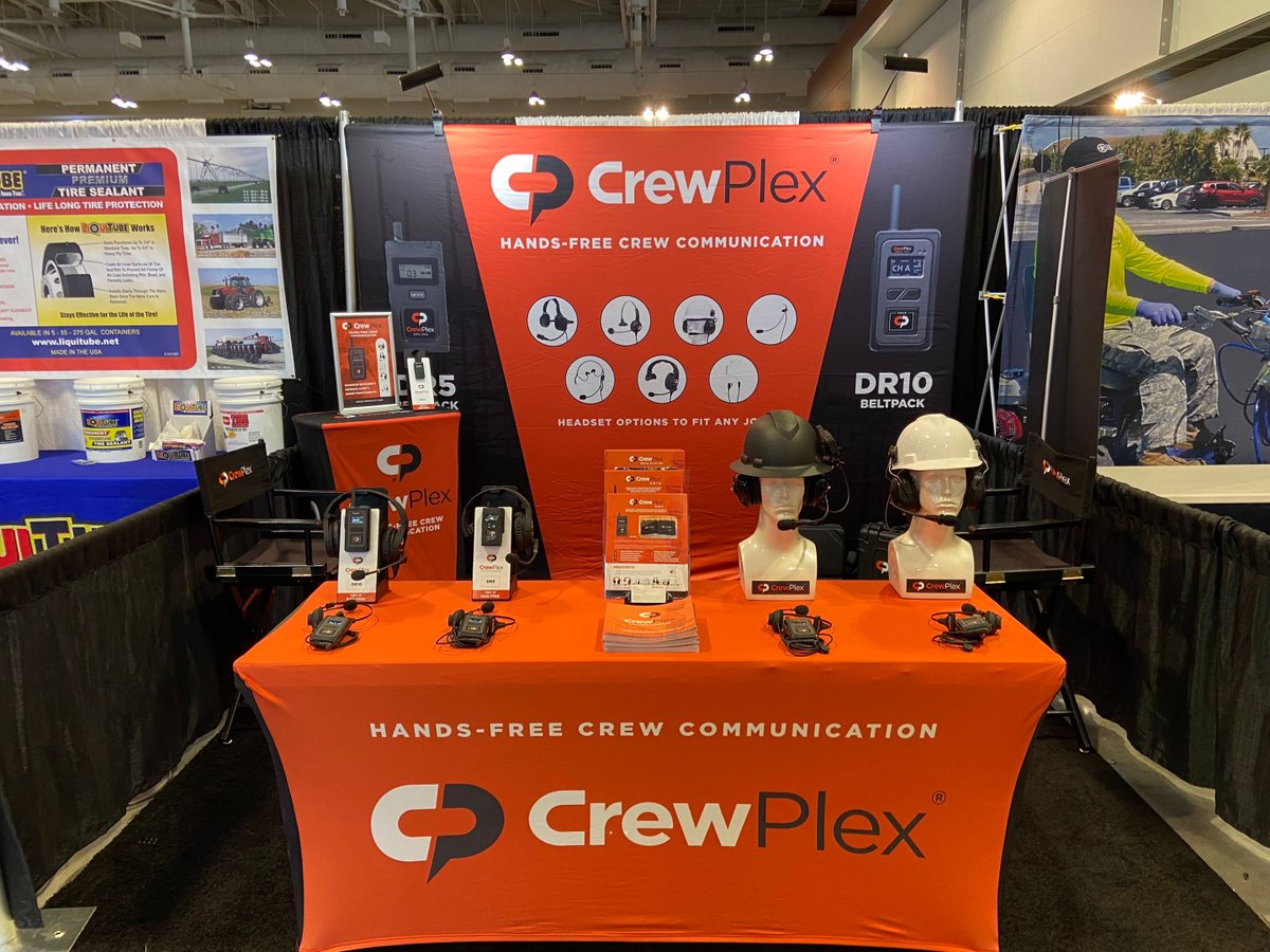 CrewPlex's tweet photo. Kicking it off at the @WorldofAsphalt Show. Stop by and see us at booth #3868 and get a demo of the best in communications for your crew! #Safety #CrewCommunication #WirelessIntercom https://t.co/bBVMSJUS64