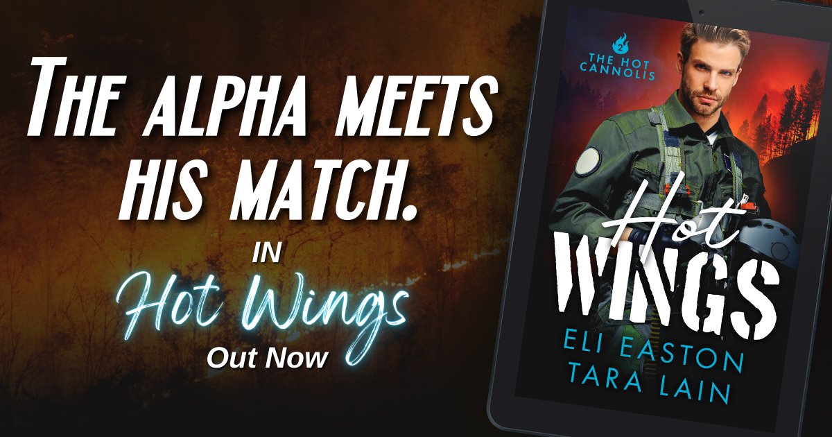 RELEASE DAY: Hot Wings (The Hot Cannolis #2). Hot (and presumably straight) firefighter meets hotter ex-military, out-and-proud fire pilot. Sparks fly! (literally). elieaston.com/eli-easton/202…