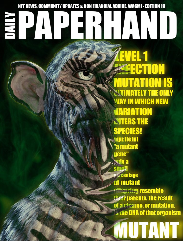 Welcome, The definition of a Mutant! 3 Days &amp; Counting! Who's ready for some Prime Ape #Mutation ? show us your hungry apes in comments below! 
Level 1 Zebra teased, Wallet Screenshot tbc. Keep an eye out for upcoming community tournaments via @Prime_Planet LFG! Peace!