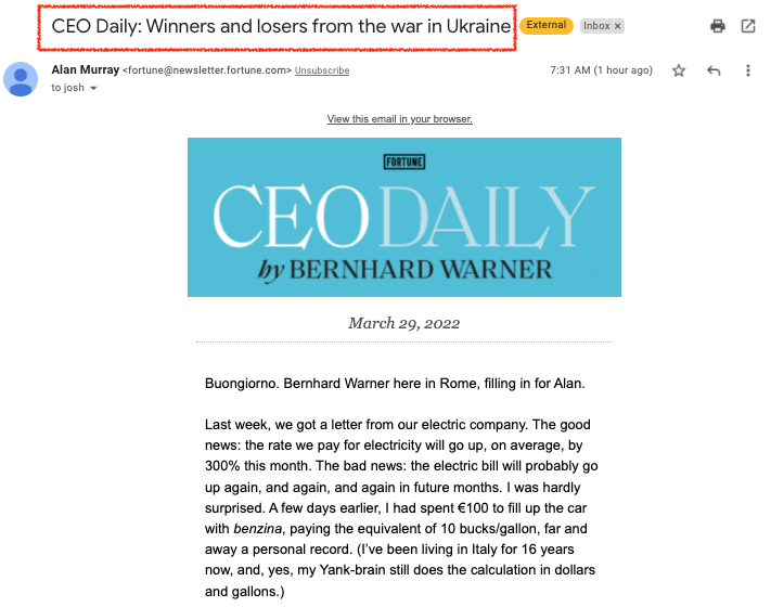 To insinuate like this that there are 'winners' from this war is really poor form, <a href="/FortuneMagazine/">FORTUNE</a>. Do better.