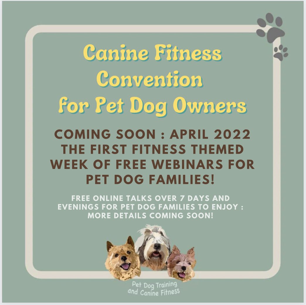 cassntay's tweet photo. The Canine Fitness Convention is online and FREE!! 

Inc: Dog Fitness &amp; Nutrition, Dog Weight Management, Canine Massage, Dog Wellbeing &amp; Holistic Therapies and so much more! 

Sign up in comments - don’t miss talks etc! 
#sbswinnershour #sbs @BizHour #dogs #fitdog #smartsocial https://t.co/PXZqaG9FXe