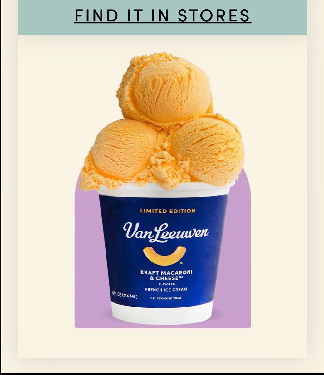 JeffsNSeattle's tweet photo. KRAFT MAC &amp; CHEESE ICE CREAM?
In a store near you.
It’s just wrong in so many ways! https://t.co/ejlT1VZphR