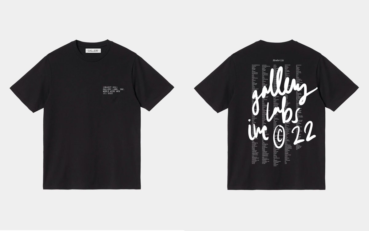 GALLERY's tweet photo. 🚨 Alpha leak:

We're working on our first (OBJECTS) drop and we want our community to be a part of it. 

QUOTE TWEET this with your @gallery profile to be memorialized on the back of our very first Tee, (OBJECT 001).

Only 500 spots so first come first serve 🤍 https://t.co/qOoRmlkkn9
