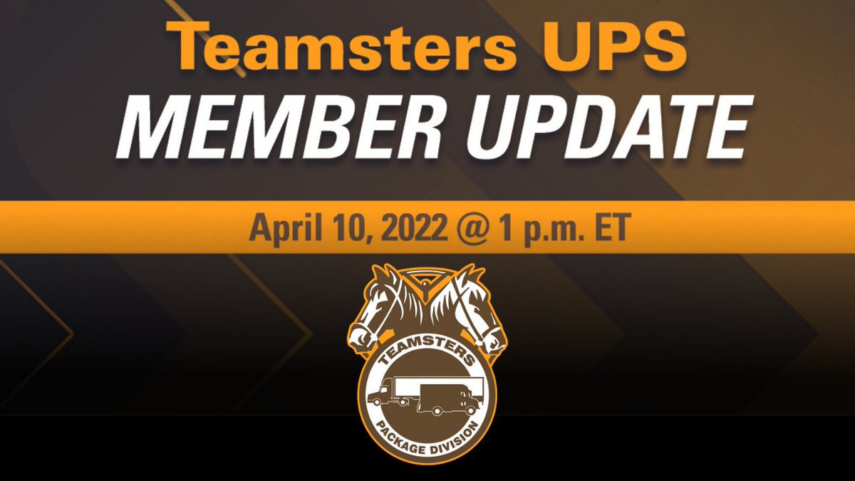 📅 SAVE THE DATE: a <a href="/Teamsters/">Teamsters</a> UPS Member Update call will be held at 1pm ET on Sunday, April 10th. 

General President Sean O’Brien &amp; General Secretary-Treasurer Fred Zuckerman will be reviewing the changes to the Package Division. 

Registration info will be posted next week.