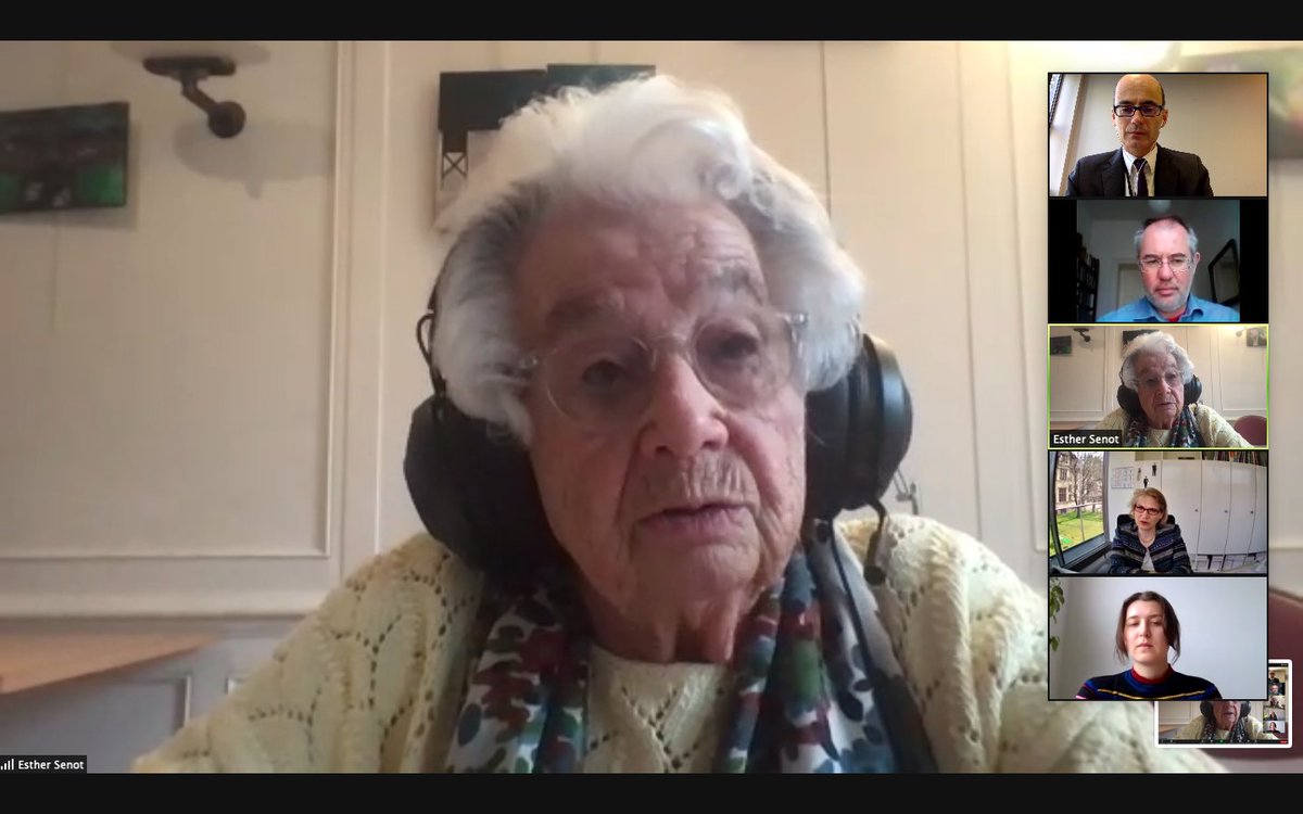 landry_charrier's tweet photo. Last "stop" on our way back from #Auschwitz-#Birkenau: In-depth exchange with Esther #Senot, 🇫🇷 #HolocaustSurvivor: "Stay attentive and vigilant - history returns, unfortunately, faster than you might think"(@ifpaysbas, @UvA_Amsterdam, @FNFreiheit, @ofaj_dfjw). https://t.co/IIA7DFDaYy