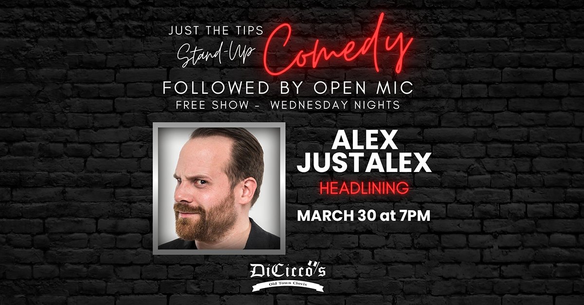 DiCiccosCA's tweet photo. Tomorrow, it's all about Alex JustAlex.
See him at 7pm, reserve your tickets now: https://t.co/C85zTqBDha
#LiveComedy #Laugh #Relax #LaughSomemore #DiCiccos #OldTownClovis @JustAlexComedy https://t.co/ifWiPvjWdE
