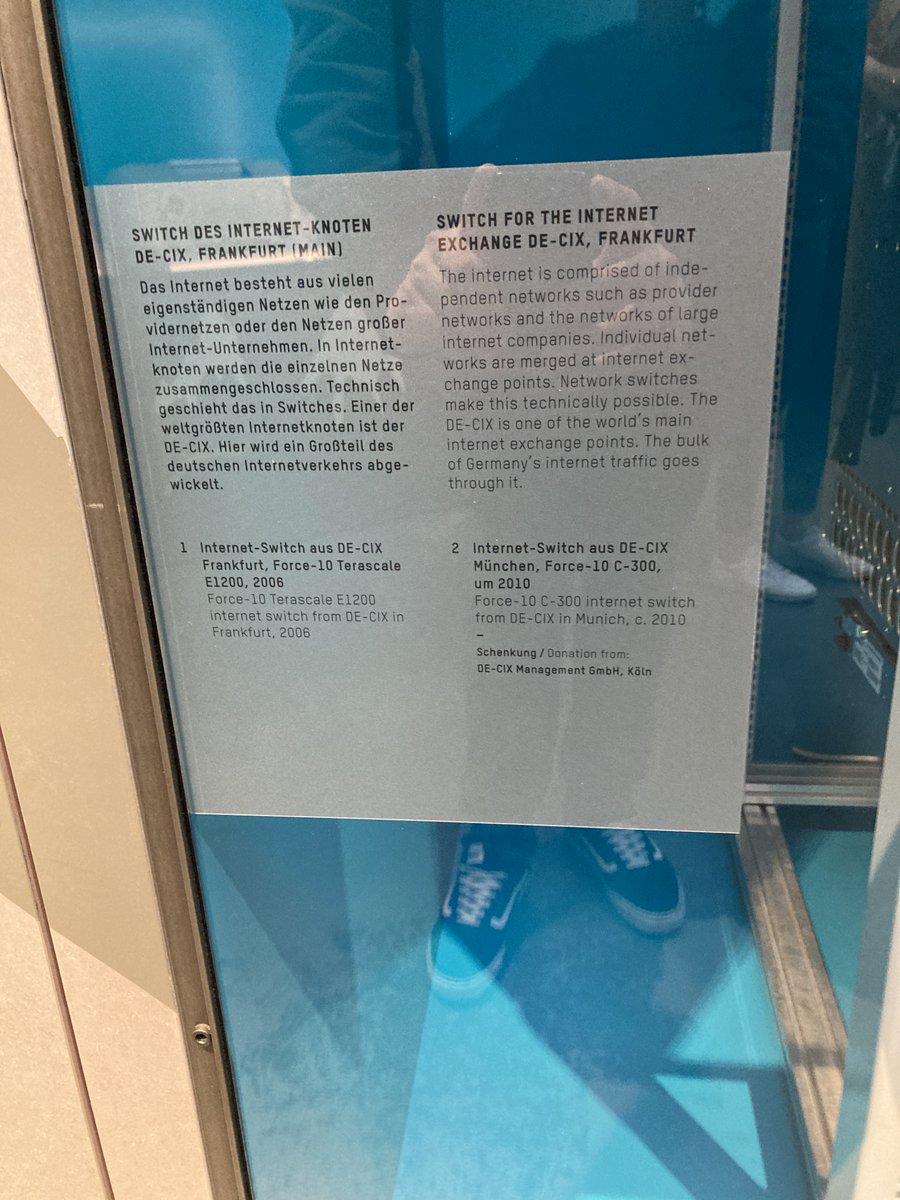 g_bonfiglio's tweet photo. Was pretty surprised/impressed of finding a relatively recent piece of @DECIX in a museum! https://t.co/wbw7uXbLN4