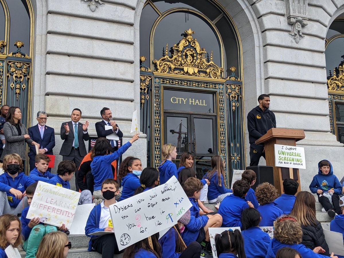 SFPublicLibrary's tweet photo. Supporting universal, early screening for #Dyslexia with @Ahsha_Safai and sharing library love and support for all learners #FogReaders https://t.co/SqHyLHH924