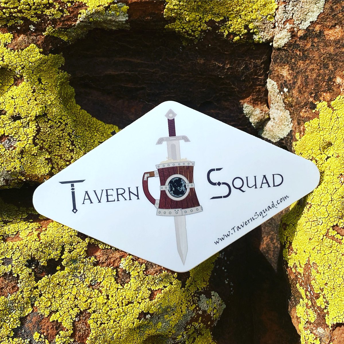 TavernSquad's tweet photo. Just a D&amp;D podcast makin stickers 😎 did you know we have a website too? Check it out! #dndpodcast #podcaststicker #adventurepodcast #storytelling #impromptu #worldbuilding https://t.co/8DMlbGMU5J