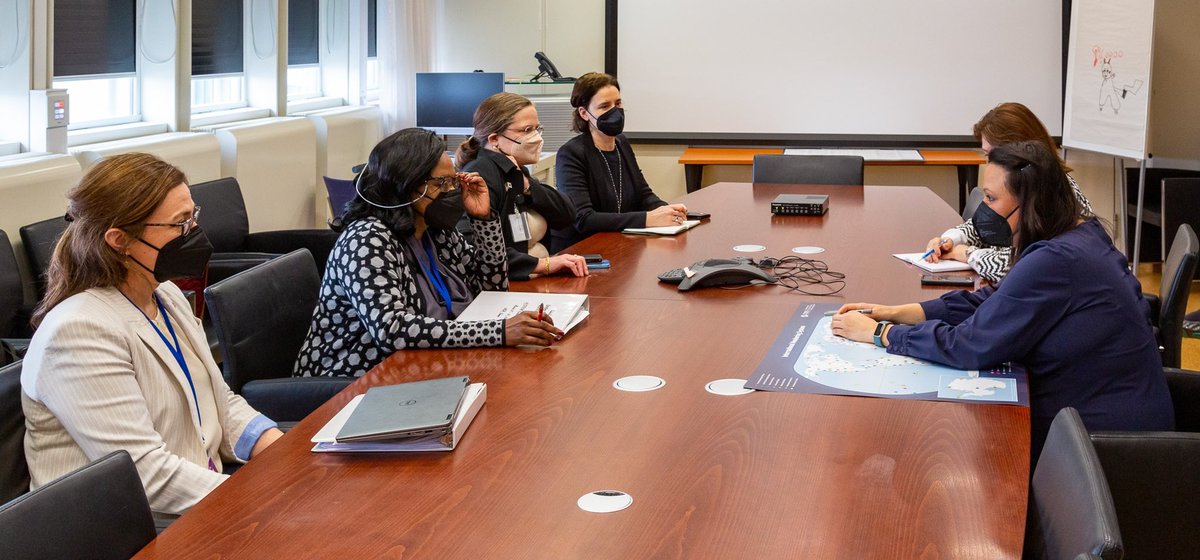 CTBTO's tweet photo. CTBTO welcomed 🇺🇸Under Secretary for Arms Control &amp; International Security Bonnie D. Jenkins, @UnderSecT &amp; Ambassador @LauraSHHolgate to our HQ. Led by our women directors, they were given a tour of our facilities, incl. the Ops Centre. A true example of strong female leadership. https://t.co/ajNPPLNtQp