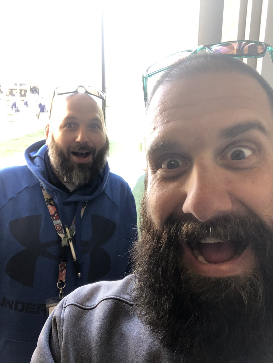 Always a great day when Coach Sanders comes by