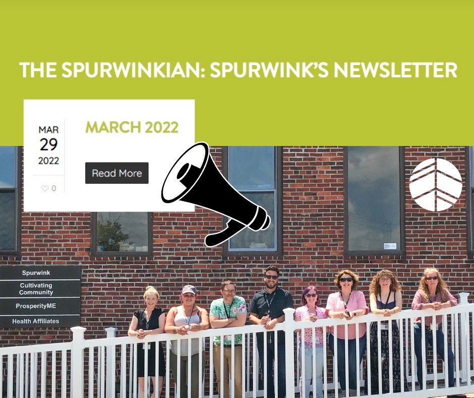 Spurwink's tweet photo. The latest Spurwinkian newsletter is out now! You can read about volunteer opportunities (for groups too), offered programs and services, and even a community art project that we're looking for involvement in as a part of our Humanitarian Awards! https://t.co/Im3ScDAOKU https://t.co/EBysm9dBFG