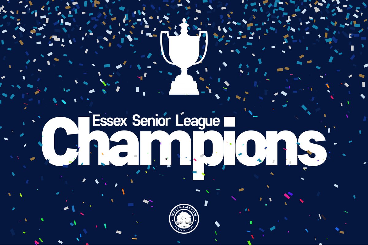 walthamstowfc's tweet photo. WE'VE DONE IT!!!

Stansted's defeat to Redbridge this evening means STOW ARE ESSEX SENIOR LEAGUE CHAMPIONS!!! https://t.co/DMzrfMUOo3