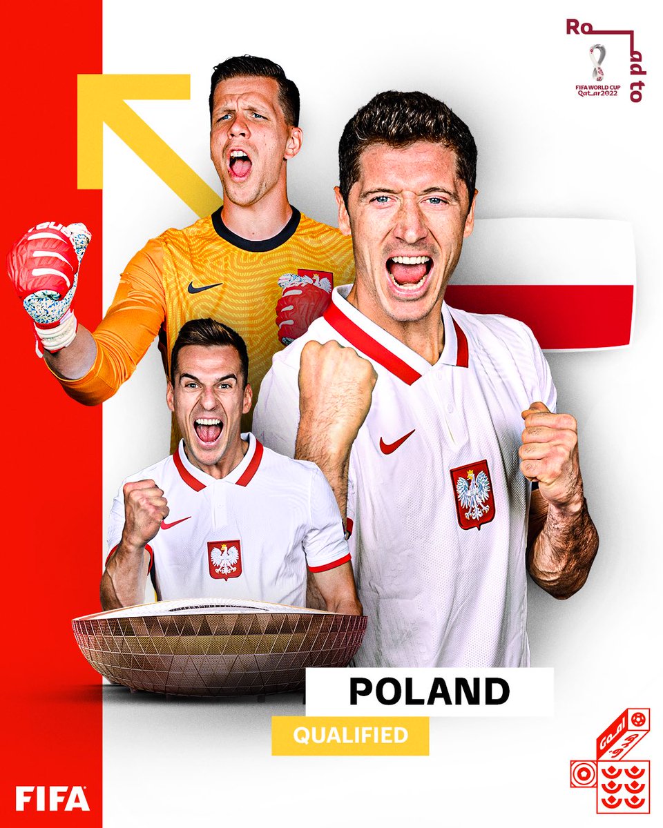 FIFAWorldCup's tweet photo. 🇵🇱💪 Back-to-back #WorldCup qualifications for Poland

#WCQ | #WorldCup | @LaczyNasPilka https://t.co/hruYooZfAK