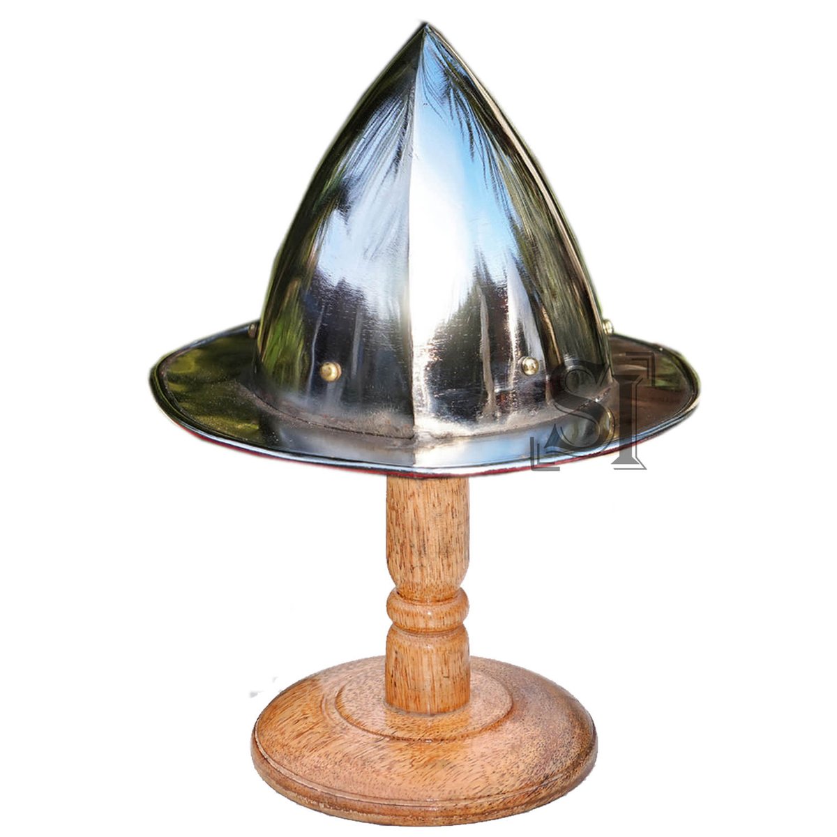 MedievalPlus's tweet photo. This miniature has the same look as a full sized Kettle Hat Knight Infantry helmet. This miniature Kettle Helm is crafted from steel, it comes with a wooden mini helmet stand for display. 

https://t.co/TjUl7Xx8GW

#helmet #display #medieval #helmet #armor #ad https://t.co/ihgciBAUOm