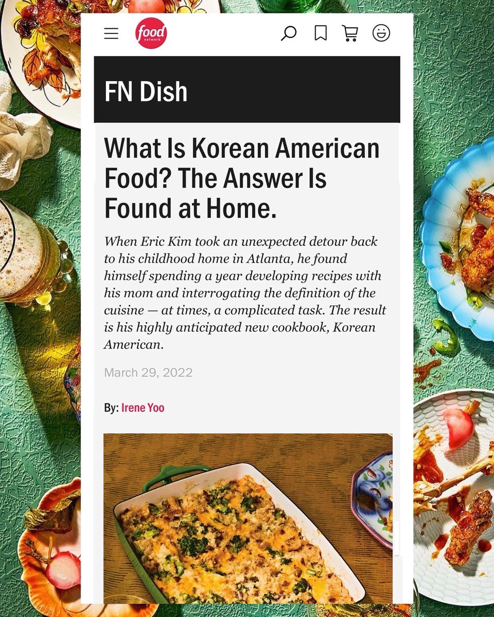 I interviewed my longtime friend and former colleague <a href="/ericjoonho/">Eric Kim</a> for our alma mater <a href="/FoodNetwork/">Food Network</a> foodnetwork.com/fn-dish/recipe…