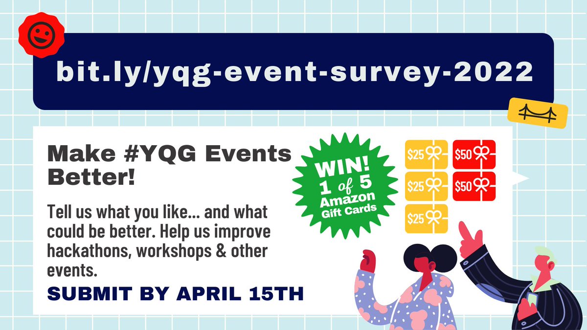 We want to hear YOUR opinion on <a href="/WinHacksCA/">WinHacks</a> 2022! Please help the <a href="/UWindsorCSS/">UWindsor Computer Science Society</a> by taking this short survey and be entered into a raffle for your chance to win 1 of 5 Amazon gift cards! Deadline is April 15th.

Fill out the survey now to be entered to win: bit.ly/3tNtVk0