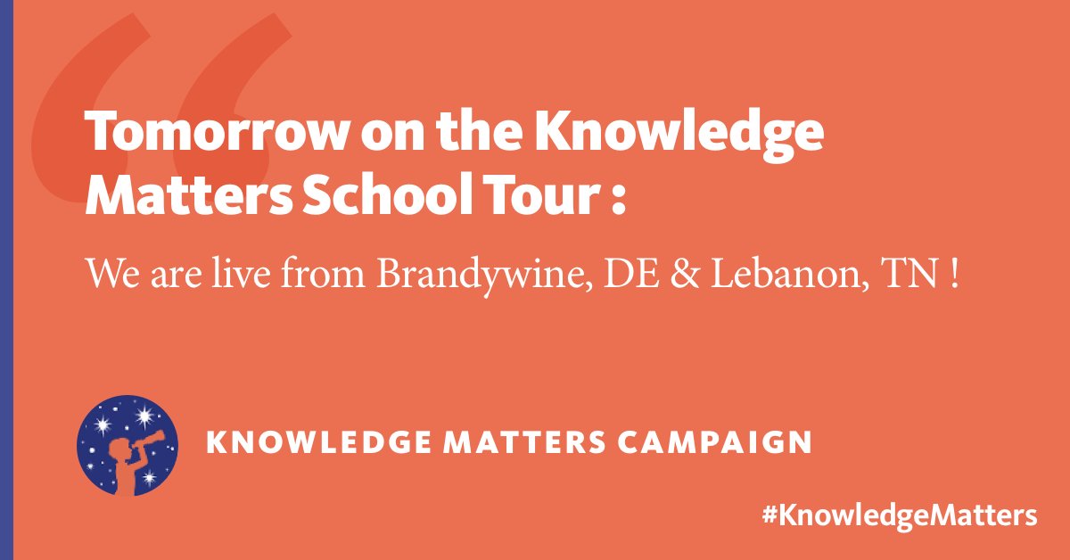 KnowledgeMatrs's tweet photo. Tomorrow, we will have our first ever #KnowledgeMatters School Tour 'twofer': 

We'll be in @BSDk12 seeing more excellent math instruction AND in @LebanonSSD seeing high-quality ELA work!

@ByarsDowdy @mhawley_de @PennyTh00680704 @katie_porter_
#DelawareDelivers
#TNReadingForAll https://t.co/G7JnVw4sRO